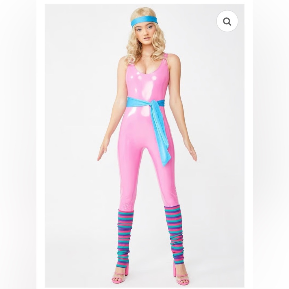 NWT HALLOWEEN Workout Plan 80’s wig and costume set XSmall